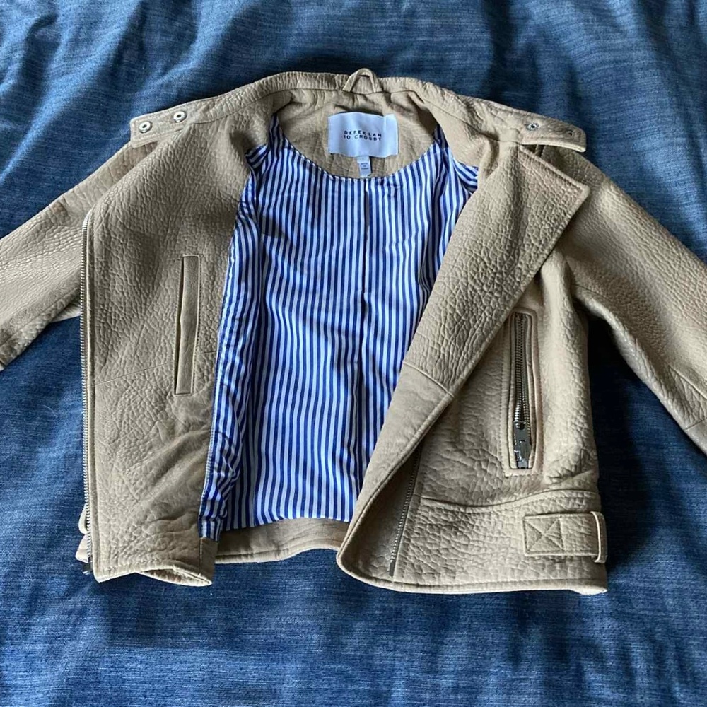 Derek Lam 10 Crosby lamb skin leather jacket